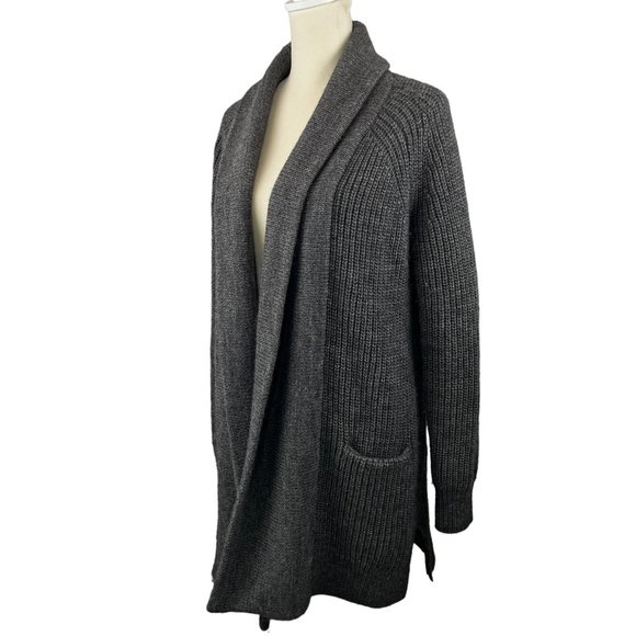 J. CREW Gray Wool/Acrylic/Alpaca Open Front Cardigan Sweater Size XS - Picture 2 of 12